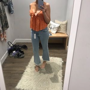 Light flare jeans (cropped)